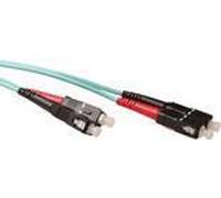 Cavo patch in fibra multimodale ACT da 15 metri LSZH 50/125 OM3 duplex con connettori SC. Sc-sc 50/125 om3 dup 150m (RL3651) NEW
