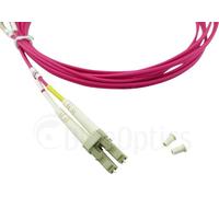 Cavo patch in fibra ottica BlueOptics Duplex LC-UPC/LC-UPC beige 2 metri multimodale G50/125m OM4 attenuazione ingresso inferio
