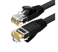 Cavo patch LAN piatto RJ45 Ethernet Cat. 6, 8 m, nero