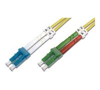 DIGITUS DK-293LCA3LC-02 - Cavo In Fibra Ottica OS2 - 2 m - da LC (APC) a LC (PC) - Duplex - 1/10 Gbit/s - Cavo LAN In Fibra Ottica Monomodale SM - Tipo Di Fibra: 9/125 µ - Giallo (Yellow)