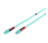 DIGITUS DK-2533-10/3 - Cavo In Fibra Ottica OM3 - 10 m - da LC a LC - Duplex - 1/10/40/100 Gbit/s - Cavo LAN In Fibra Ottica Multimodale MM - Tipo Di Fibra: 50/125 µ - Turchese (Aqua)