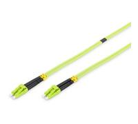DIGITUS DK-2533-03-5 - Cavo In Fibra Ottica OM5 - 3 m - da LC a LC - Duplex - 1/10/40/100 Gbit/s - Cavo LAN In Fibra Ottica Multimodale MM - Tipo Di Fibra: 50/125 µ - Verde Lime (Lime Green)