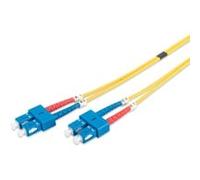 Cavo patch LWL, duplex, connettore SC > SC, singlemode OS2 giallo