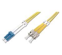 DIGITUS DK-2931-01 - Cavo In Fibra Ottica OS2 - 1 m - da LC a ST - Duplex - 1/10 Gbit/s - Cavo LAN In Fibra Ottica Monomodale SM - Tipo Di Fibra: 9/125 µ - Giallo (Yellow)