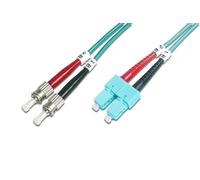 DIGITUS DK-2512-02/3 - Cavo In Fibra Ottica OM3 - 2 m - da ST a SC - Duplex - 1/10/40/100 Gbit/s - Cavo LAN In Fibra Ottica Multimodale MM - Tipo Di Fibra: 50/125 µ - Turchese (Aqua)