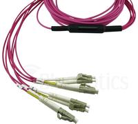 Cavo patch multimodale OM4 MPO-4xLC compatibile Dell EMC CBL-MPO12-4LC-OM4-1M da 1 metro