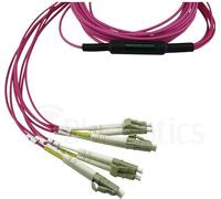 Cavo patch multimodale OM4 MPO-4xLC compatibile X66205-1 da 1 metro NEW