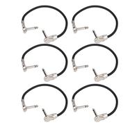 Cavo Patch per Chitarra, Tono Cristallino, 6 Pezzi, Cavo per Effetti da 9,1 M, con PVC Morbido, per di Mixer e Amplificazione per Tastiera, Basso Elettrico (Argento a