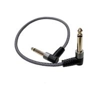 Cavo Patch Per Pedale Effetti Chitarra Elettrica Da 6,35 Mm | Resistente nylon intrecciato, blocca efficacemente le interferenze esterne.(Type1,30cm)