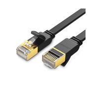 Cavo patch piatto LAN STP RJ45 Cat 7 10Gbps 10m nero