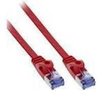 InLine - Cavo Patch Piatto, U/FTP, Cat.6A, 10 m, Colore: Rosso