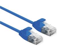 Roline Cavo patch UTP DataCenter Cat.6A (Class EA) LSOH sottile 0,15 m Blu