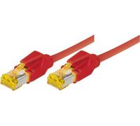 Cavo patch S/FTP PiMF Cat 6a rosso 100 m per 10 Gigabit/s senza alogeni con cavo Draka e connettori Hirose TM31 (precedentement NEW