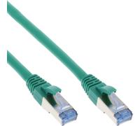 InLine 76815G - Cavo patch S/FTP (PiMf), Cat.6A, 500 MHz, senza alogeni, in rame, verde, 15 m