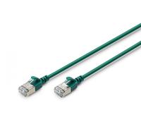 Digitus Cavo LAN Cat 6A - 1,5 m - Versione sottile AWG 32/7-10 Gbit/s - Cavo di rete RJ45 - F/FTP - PoE+ - LSZH - Compatibile con Cat-7, Cat-6, Cat-5e - Verde