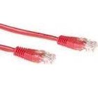 Cavo patch U/UTP CAT5E ACT rosso da 3 metri con connettori RJ45. Cat5e u/utp rosso 300 m (IB5503) NEW
