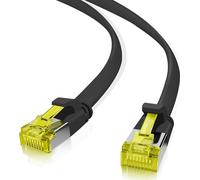 Cavo patch ultra piatto Helos U/FTP Cat 6a nero 5,0 m NEW