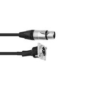 Cavo Patch XLR(F)/XLR(M) 1m Nero - PSSO con Connettori NEUTRIK
