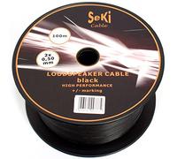 100m Cavi per altoparlanti 2x 0,5mm² Nero Cavo audio Cavo box