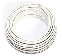 Cavo per altoparlante, 2 x 0,50 mm2, 10 m, colore: bianco, CCA