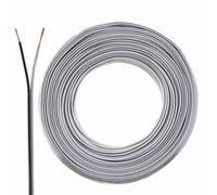 SeKi Cavo per altoparlante, 2 x 0,50 mm2, 25 m, colore: bianco, CCA