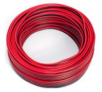 Cavo per altoparlante, 2 x 0,50 mm2, 25 m, rosso/nero, CCA