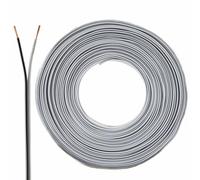 SeKi Cavo per altoparlante, 2 x 0,50 mm2, 50 m, colore: bianco, CCA