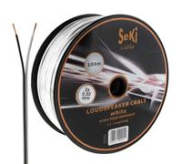 Cavo per altoparlante, 2 x 0,50 mm2, cavo audio 0,50mm2-100m bianco