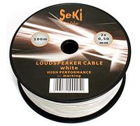Cavo per altoparlante, 2 x 0,50 mm2, cavo audio 0,50mm2-100m bianco
