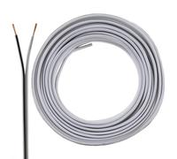 Cavo per altoparlante, 2 x 0,75 mm², 10 m, bianco, CCA