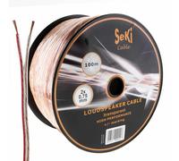 Cavo per altoparlante, 2 x 0,75 mm², 100 m, trasparente, CCA