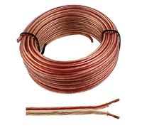 Cavo per altoparlante 2 X 0,75 mm² - Trasparente - 10 m - RCA - audio cavo - Box cavo