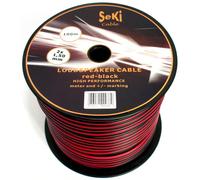 Cavo per altoparlante, 2 x 1,50 mm2, 100 m, rosso/nero, CCA