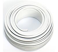 Cavo per altoparlante, 2 x 2,50 mm2, 25 m, colore: bianco, CCA