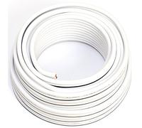 Cavo per altoparlante, 2 x 4,00 mm2, 10 m, colore: bianco, CCA