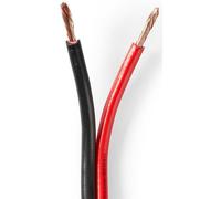 NDS 25 METRI Cavo per Altoparlante 2 x 2.50 mm CCA Tondo PVC Nero / Rosso