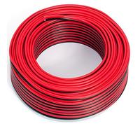 Cavo per altoparlanti, 2 x 0,75 mm², 25 m, colore: rosso/nero