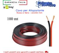 CAVO PER ALTOPARLANTI 2X 0.50 MM 100 M ROSSO/NERO AUDIO - CAVO CCA