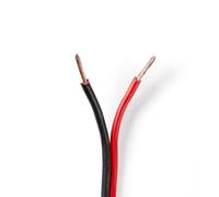 Cavo per altoparlanti | 2x 1,50 mmÂ² | CCA | 100,0 m | Rotondo | PVC | Rosso / Nero | Confezione