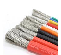 Cavo per altoparlanti a trefoli, Filo di rame e silicone 10-30AWG 1-5M multicolore ad alta temperatura(White,1Meter 15AWG)