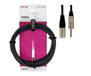 Cavo per altoparlanti GEWA Pro Line, 10 m, nero, spina REAN, jack mono da 6,3 mm - XLR (m), 190605