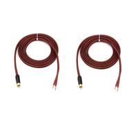 Cavo per altoparlanti RCA da 2 pezzi, filo nudo da collegare alla spina, adattatore per connettore a spina di ricambio per audio aperto