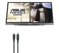 Cavo per ASUS ZenScreen MB16ACE (Cavo by BoxWave) - Cavo PD PowerDisplay (1,8 m) - USB-C a USB-C (100W), LED Display 6 piedi PD cavo in nylon intrecciato per ASUS ZenScreen MB16ACE - Jet Black