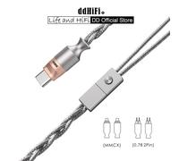 Cavo per auricolari con decodifica interfaccia USB DD ddHiFi M198C con connettore MMCX e 0,78 a 2 pin, supporta controlli e microfono in linea