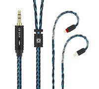 Cavo per auricolari IEM KBEAR ST16Plus lungo 2 m, placcato argento 5N OCC, cavo di prolunga per cuffie lungo per KZ