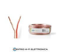 Cavo per Casse Acustiche 2x4mm² flessibile trasparente confezione da 15 metri