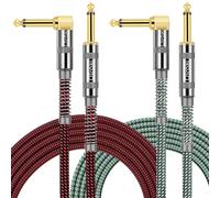 Cavo per Chitarra 2 Metri 2 Pezzi Cavi Jack per strumenti Durevole 1/4 6.3mm TS