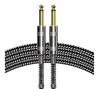 Cavo per chitarra da 6,35 mm - Cavo per strumenti a basso rumore per basso, acustica e strumenti elettrici 5 m