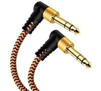 Cavo per chitarra elettrica e basso, 6,35 mm TRS M a M 90 gradi for chitarra elettrica basso mandolino multicolore diverse misure(Yellow,2m)