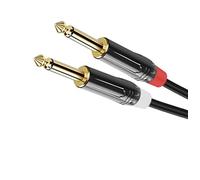 Cavo per chitarra elettrica e basso, Cavo audio maschio-maschio 6,5 mm a due conduttori multicolore 0,5-50 m confezione da 2(One Pair,1m)